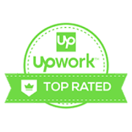 Softkit's Top rated company badge from Upwork